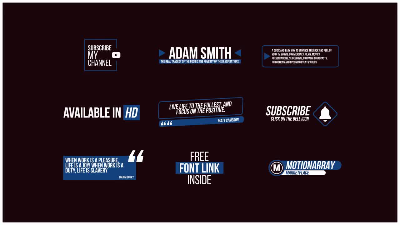 Modern Titles Pack After Effects Templates Motion Array