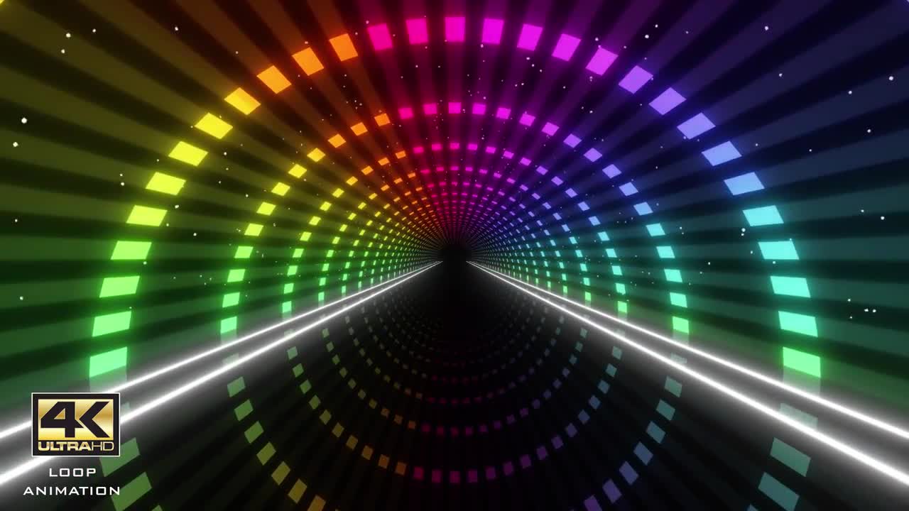 Neon Tunnel Stock Motion Graphics Motion Array