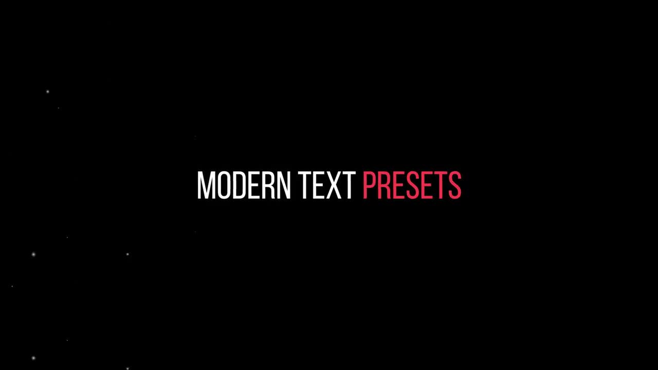 Modern Text Presets After Effects Presets Motion Array