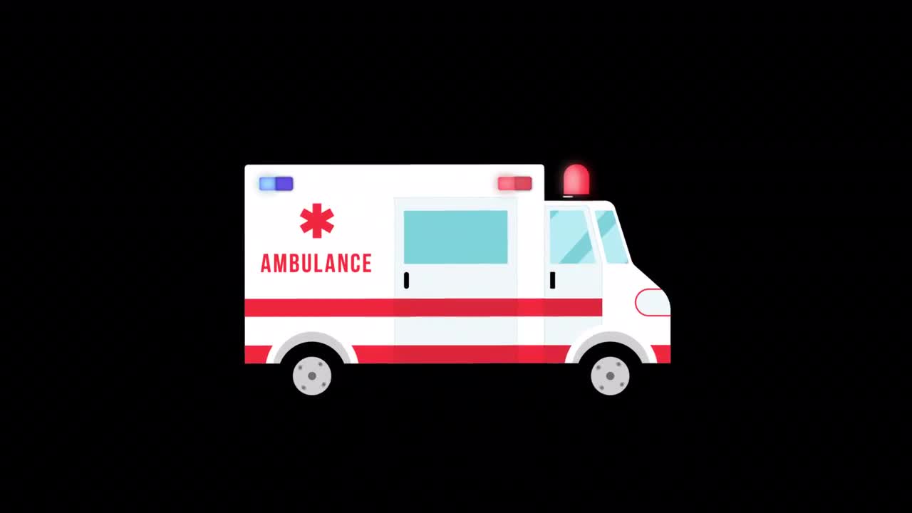 Voiture Ambulance de dessin animé isolée Photo Stock - Alamy