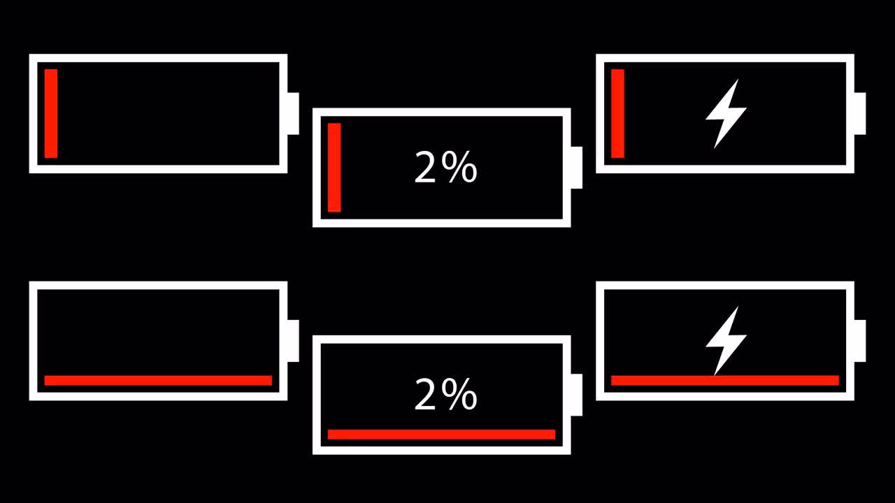 Pacote de animação de carregamento de bateria - estoquePacote de animação de carregamento de bateria - estoque  