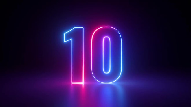 Neon Top 10 Countdown - Stock Motion Graphics