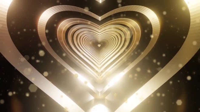 Golden Hearts - Stock Motion Graphics | Motion Array