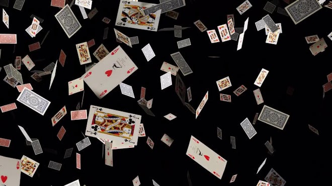 Falling Playing Cards