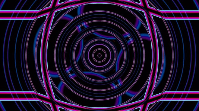Abstract Neon Lights Endlessly Progressing on Black Background, Seamless  Loop. Animation Stock Illustration - Illustration of effect, curve:  222313009