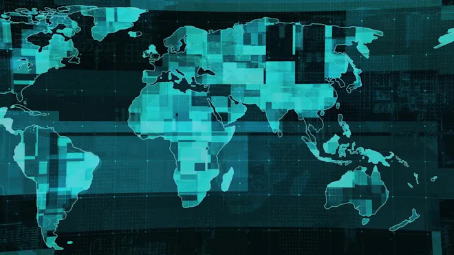 High Tech Map Wallpaper