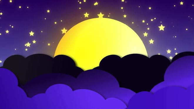 animated stars and moon