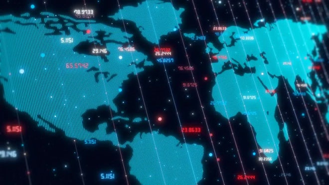 World Map And Grids - Stock Motion Graphics | Motion Array
