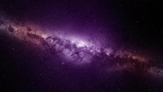 Purple Belt Space Galaxy Panorama - Stock Motion Graphics