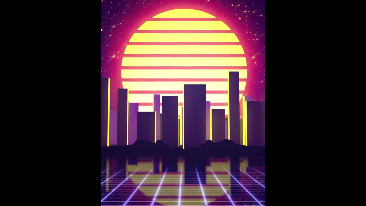 Retro '80s Vaporwave Loop - Stock Video | Motion Array