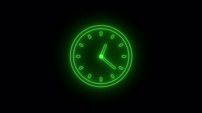 Digital Timer Clock Black Green - Stock Motion Graphics