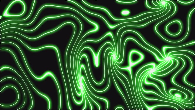 Bright neon lime green color. Screen looping animated background alpha  channel Stock Photo
