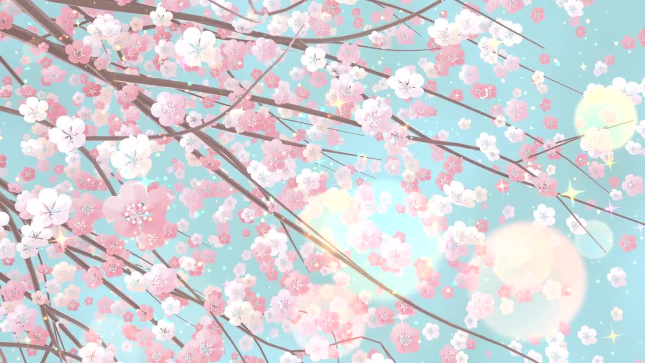Pink Cherry Blossom Flowers Blue Sky Anime Background HD Anime Background  Wallpapers | HD Wallpapers | ID #88055