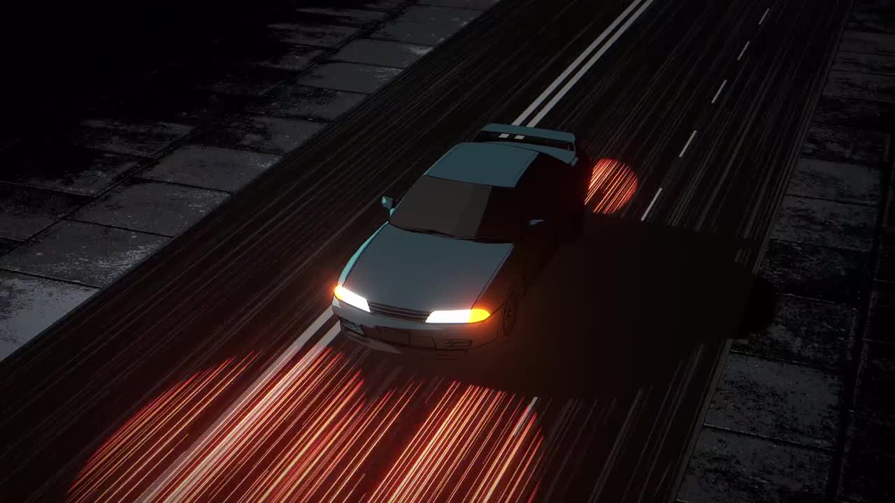 Two car anime on Make a GIF