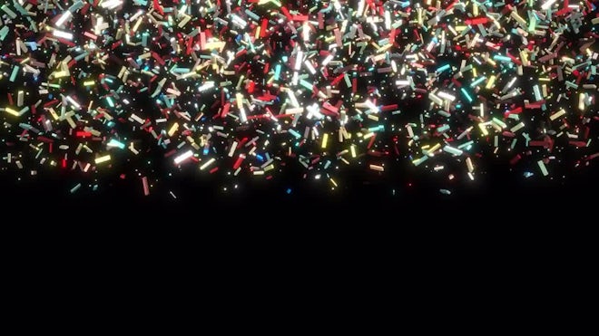 Color Paper Confetti Falling loop HD, Stock Video