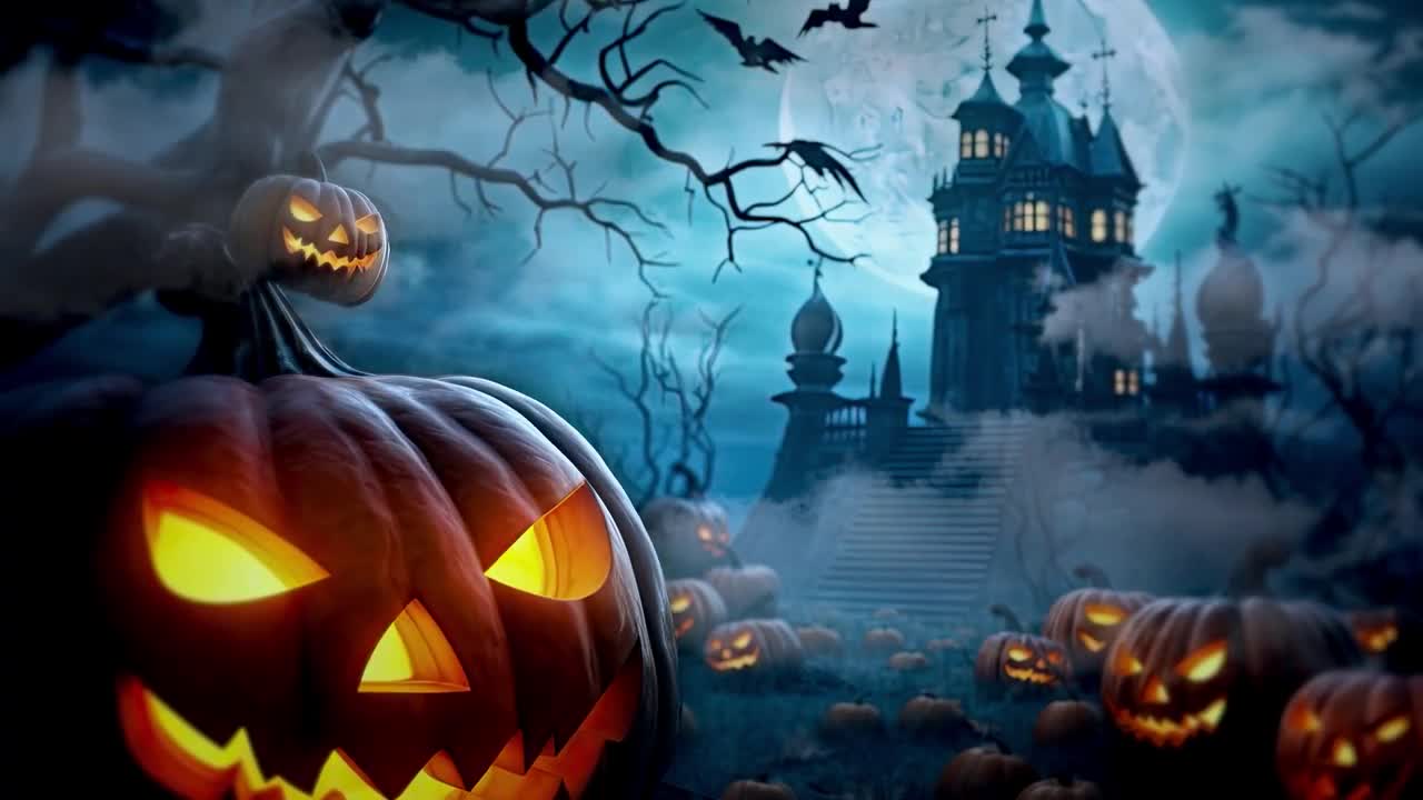 Halloween Pumpkin Garden - Stock Motion Graphics | Motion Array