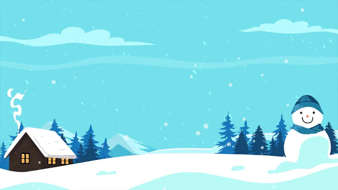 Winter Fun Animation Winter Background Animation Loop White Snowfalling Background Loop