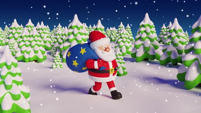 4k vertical video of cartoon santa claus with little christmas tree on  white and red background. Stock Video Footage by ©VectorSolutions #538751128