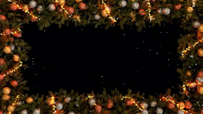 Chirstmas Rabbit Border Animation Animated Christmas Borders