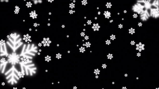 Large Snow Flakes Falling - Series of 5 + Loop, Elements Motion