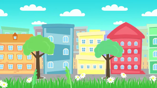 2d Cartoon Buildings