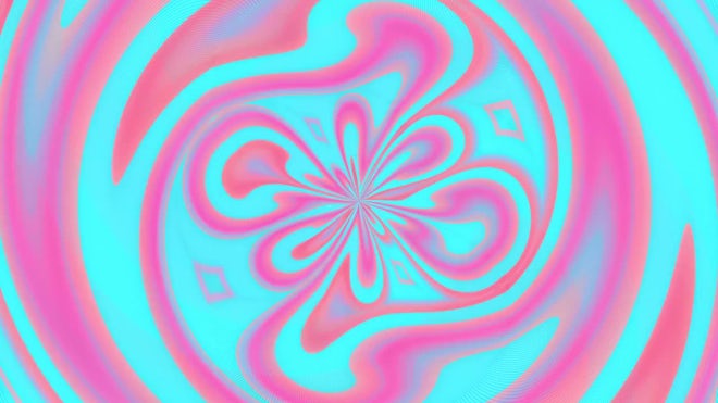 Retro Psychedelic Background With Abstract Groovy Fireworks Burst Animation  Loop - Stock Motion Graphics