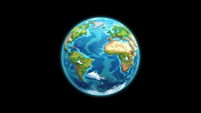 Animated Spinning Globe