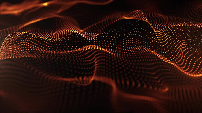 Orange Waves Background Looping