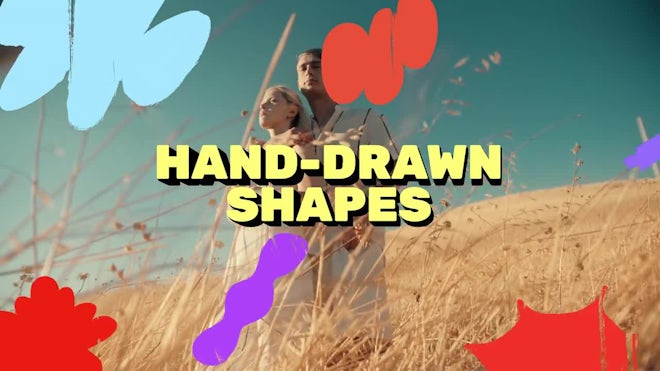Pack Of 20 Colorful Hand-Drawn Shapes On Alpha Loop