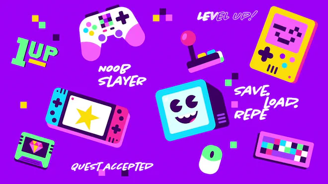 Pack Of 9 Gaming Stickers On Alpha