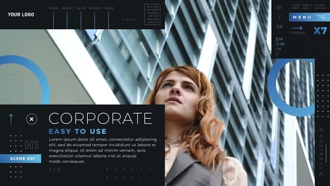 Advanced Corporate Slideshow Freebies template preview