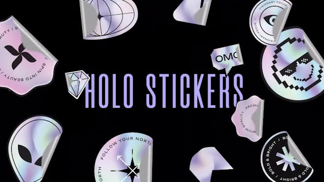 Dat Holo Sticker Pack Of 28 Holo Stickers On Alpha by Studio Dusk - Stock Motion ...