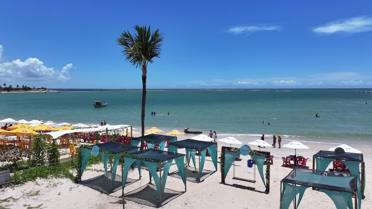 Beach Club In Santa Cruz Cabralia Bahia. Brazil Northeast. Stock