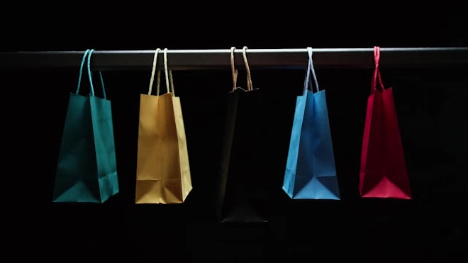 Saks Be-Ribboned and Branded Shopping Bag – Fixtures Close Up