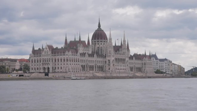 The Dome Of Budapest Parliament - Stock Video