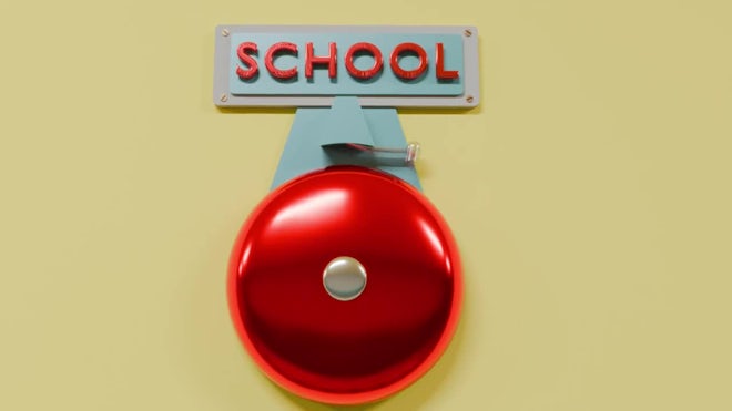 Shool Bell Ringing School Bell Ringing Illustration