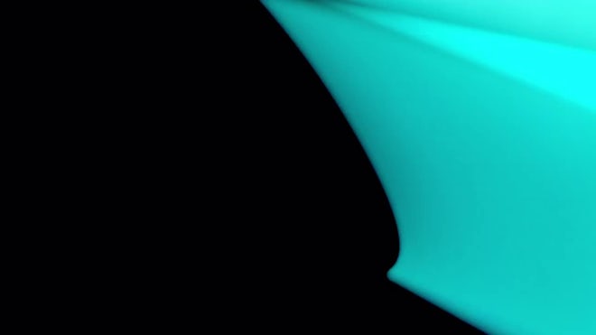 Energetic Neon Cyan Light Movement On Black Background - Stock