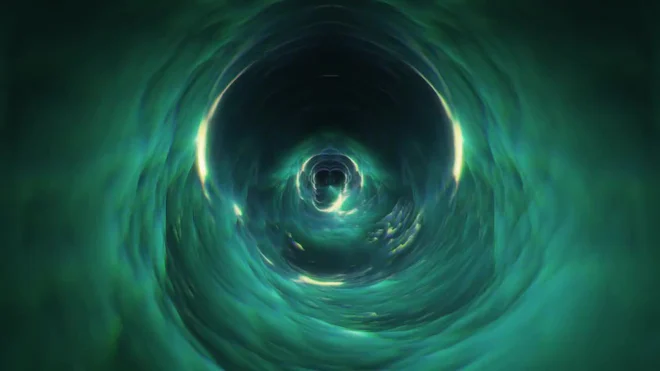 Animated Vortex Looped 3d Animation, VFX Green Vortex Grid, Sci Fi.