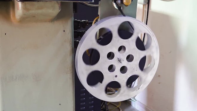 Film Reel Coiled Spool Retro Cinema - Stock Video