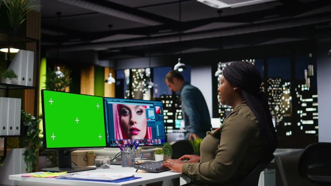 Male Photo Editor Working On Creative Retouching And Creating Materials - Stock Video | Motion Array