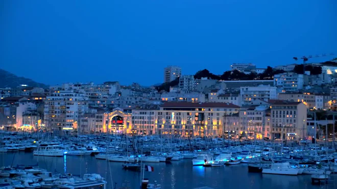 Marseille Port Night Marseille France Panorama Night Harbour Hi Res