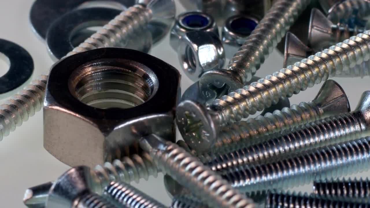 Steel Nails And Bolts Stock Video Motion Array