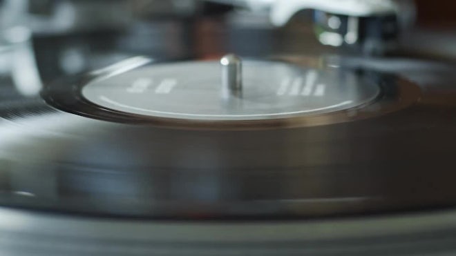 Closeup Of Spinning Vinyl - Stock Video