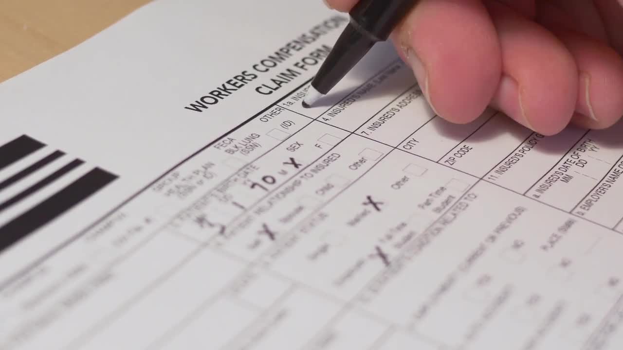 Workers Compensation Claim Form Stock Video Motion Array
