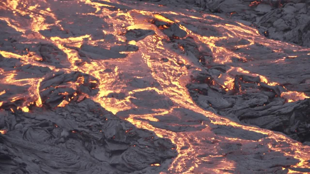 Lava Moving Over Rock - Stock Video | Motion Array