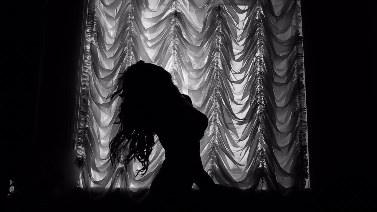 Silhouette Of A Woman In Lingerie Stock Video Motion Array