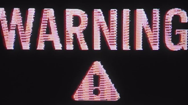 Glitching Warning Logo - Stock Video