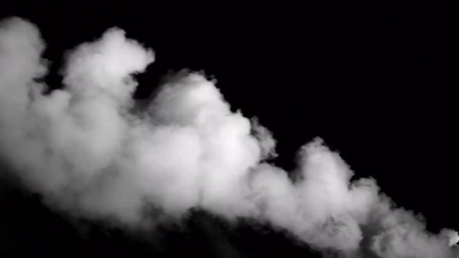 Swirling Smoke Crawling To The Side