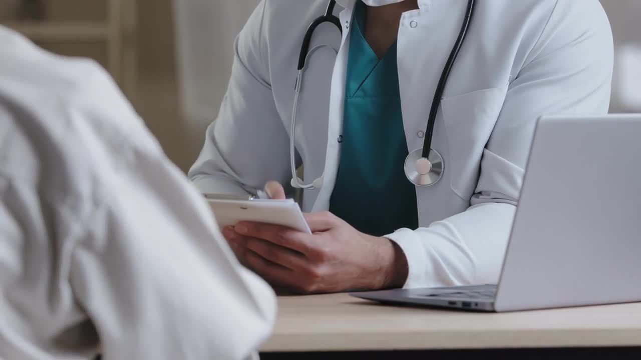 Kid Listens Pediatrician Doctor Gives - Stock Video | Motion
