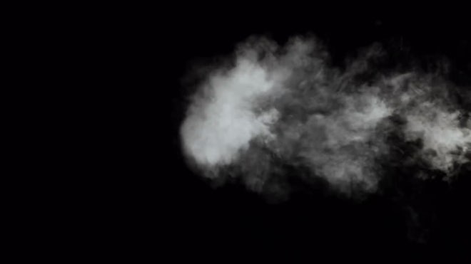 White Smoke On Black Background - Stock Video | Motion Array